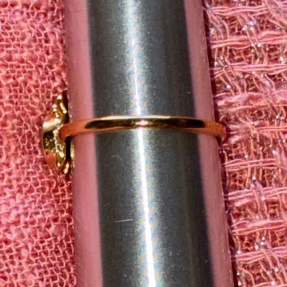 Gold Turtle Ring with Turquoise and Red Stone - Size 6 & 3/4ths - Picture 2 of 4